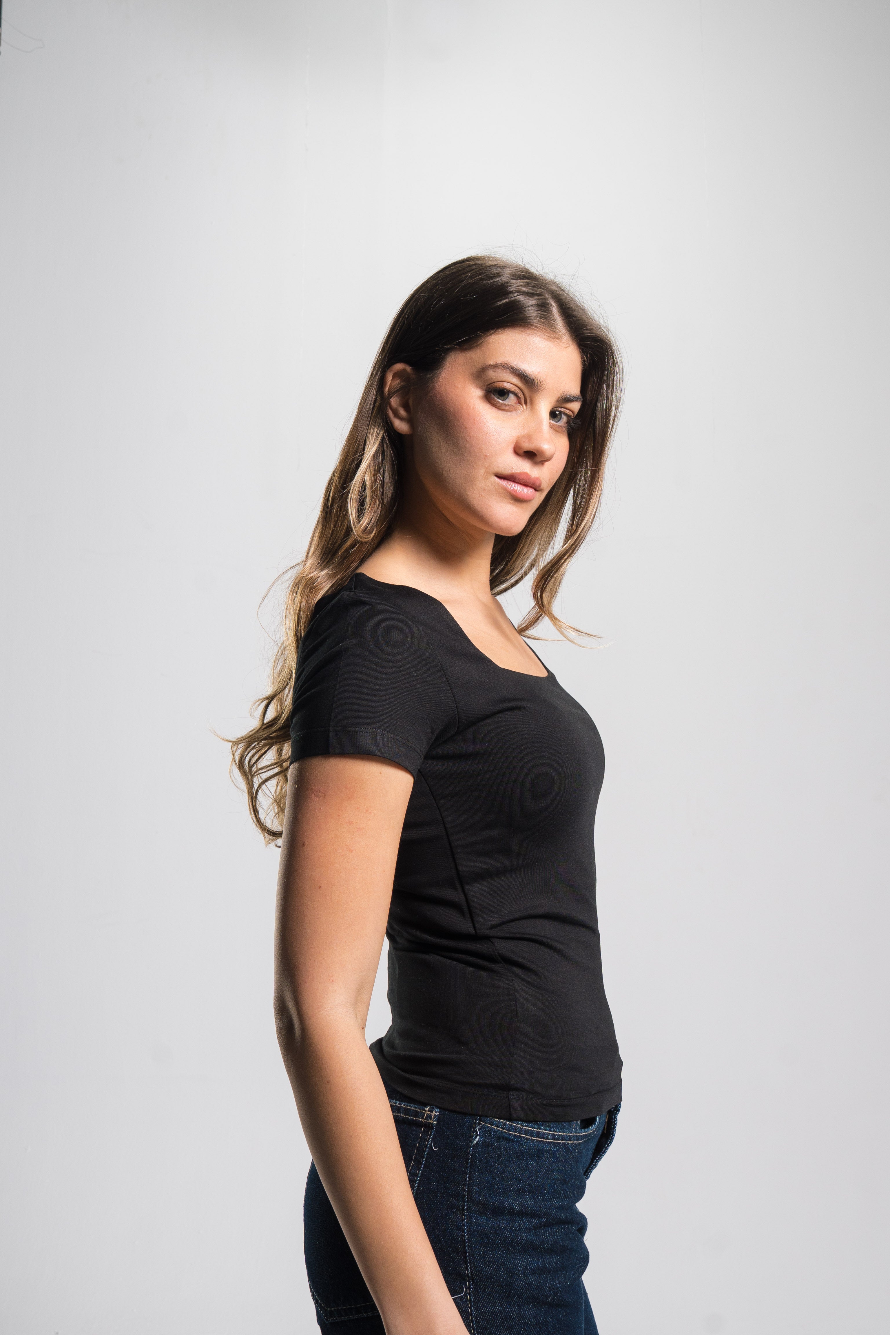 Square Neck Contour Top