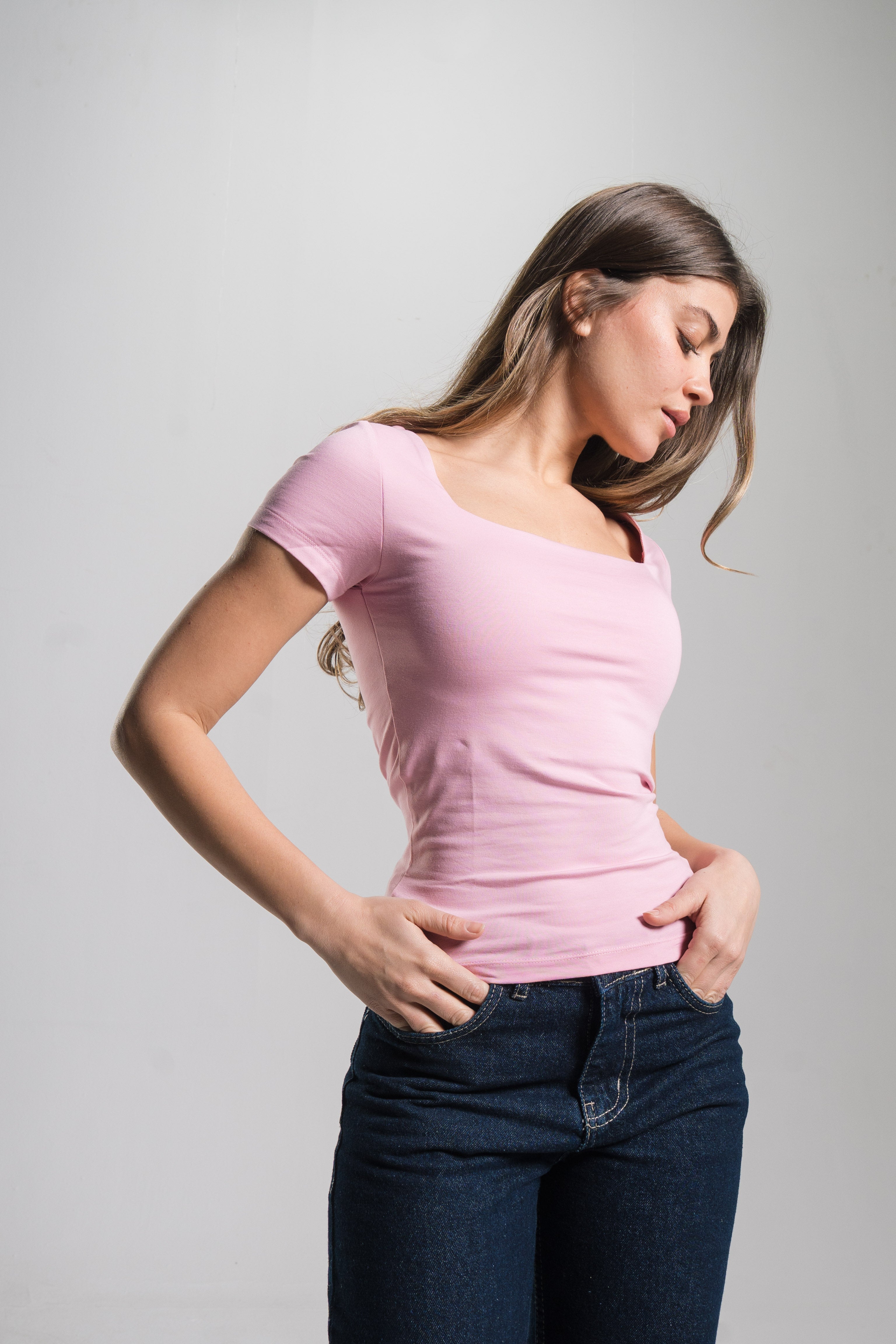 Square Neck Contour Top