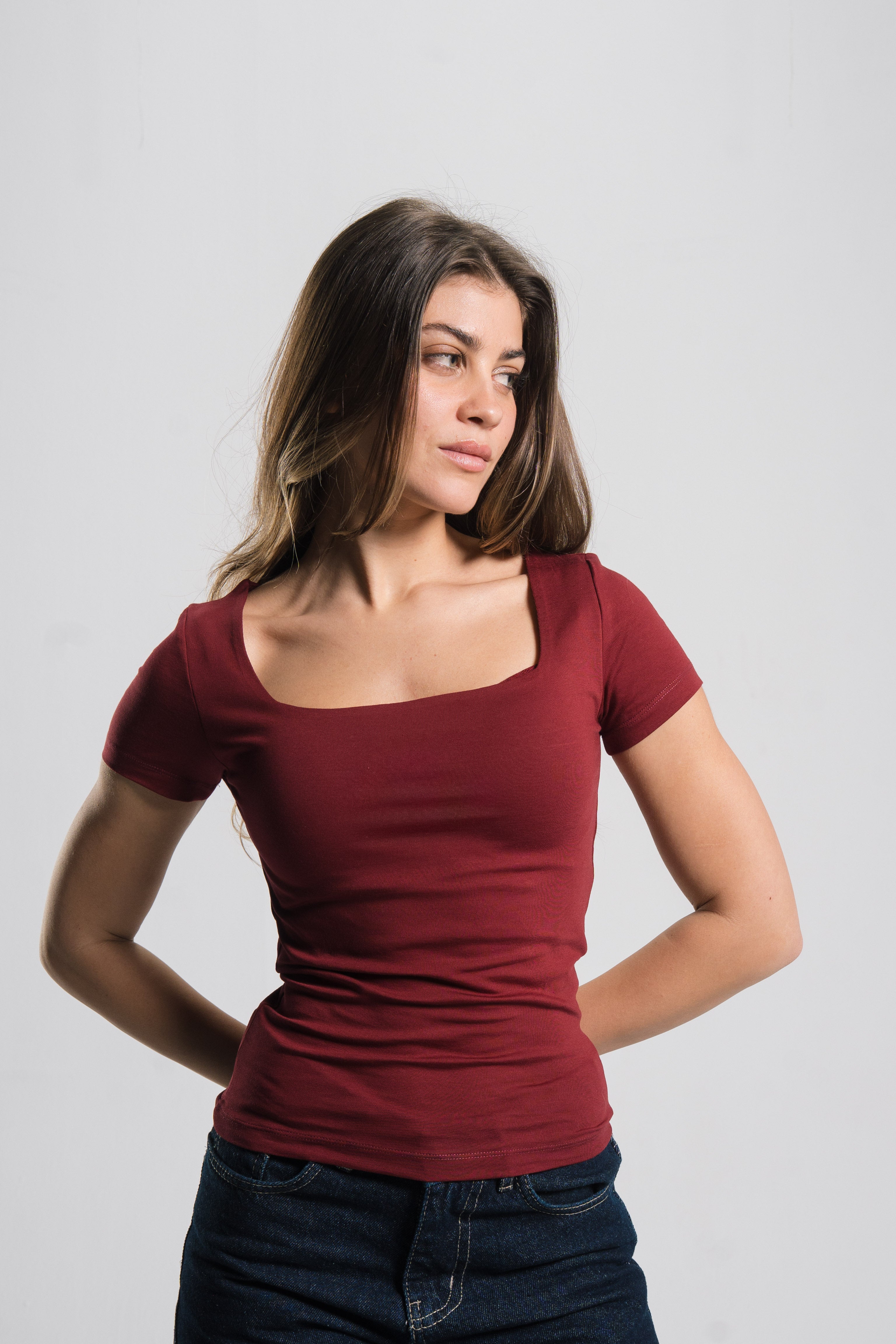 Square Neck Contour Top