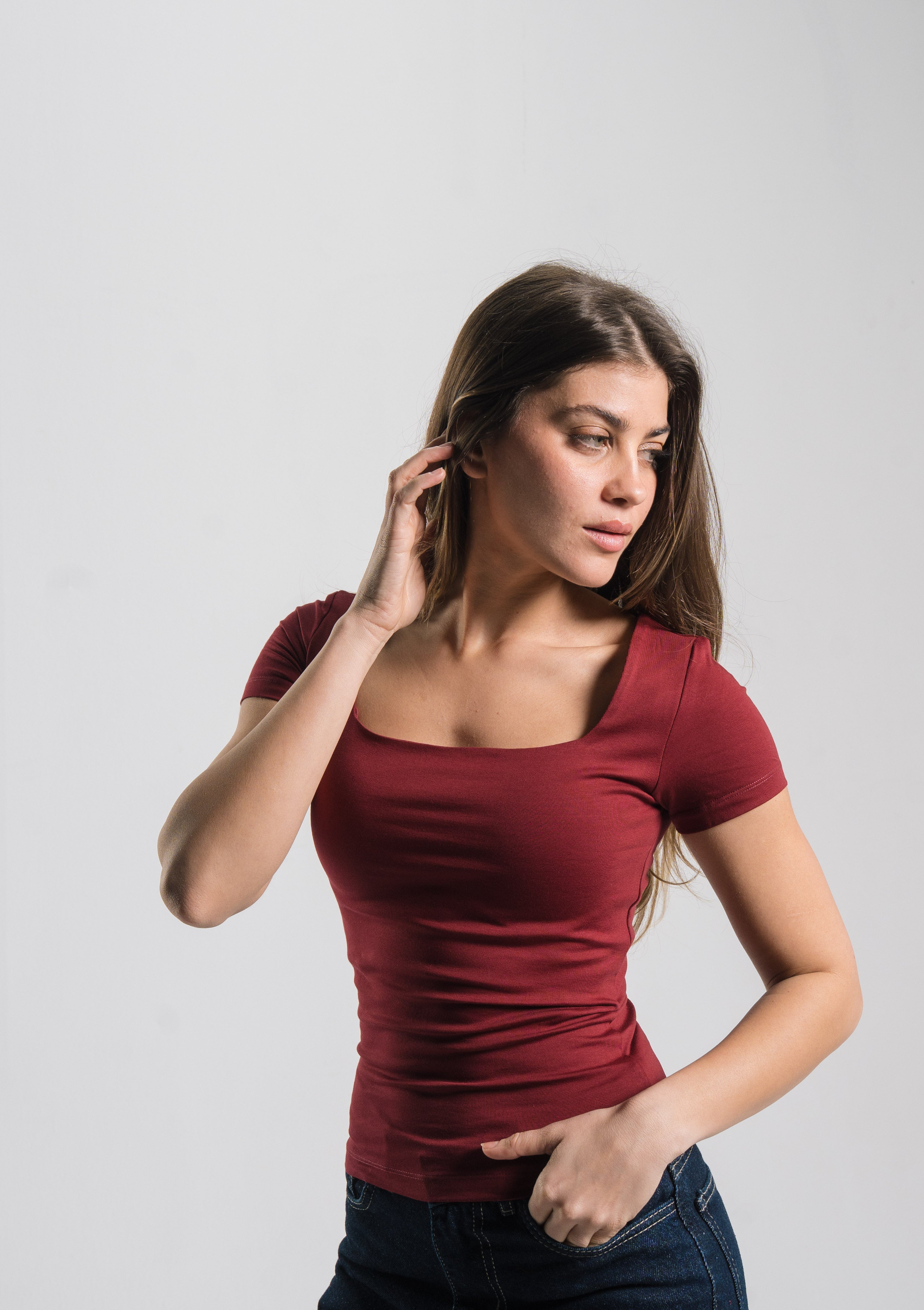 Square Neck Contour Top