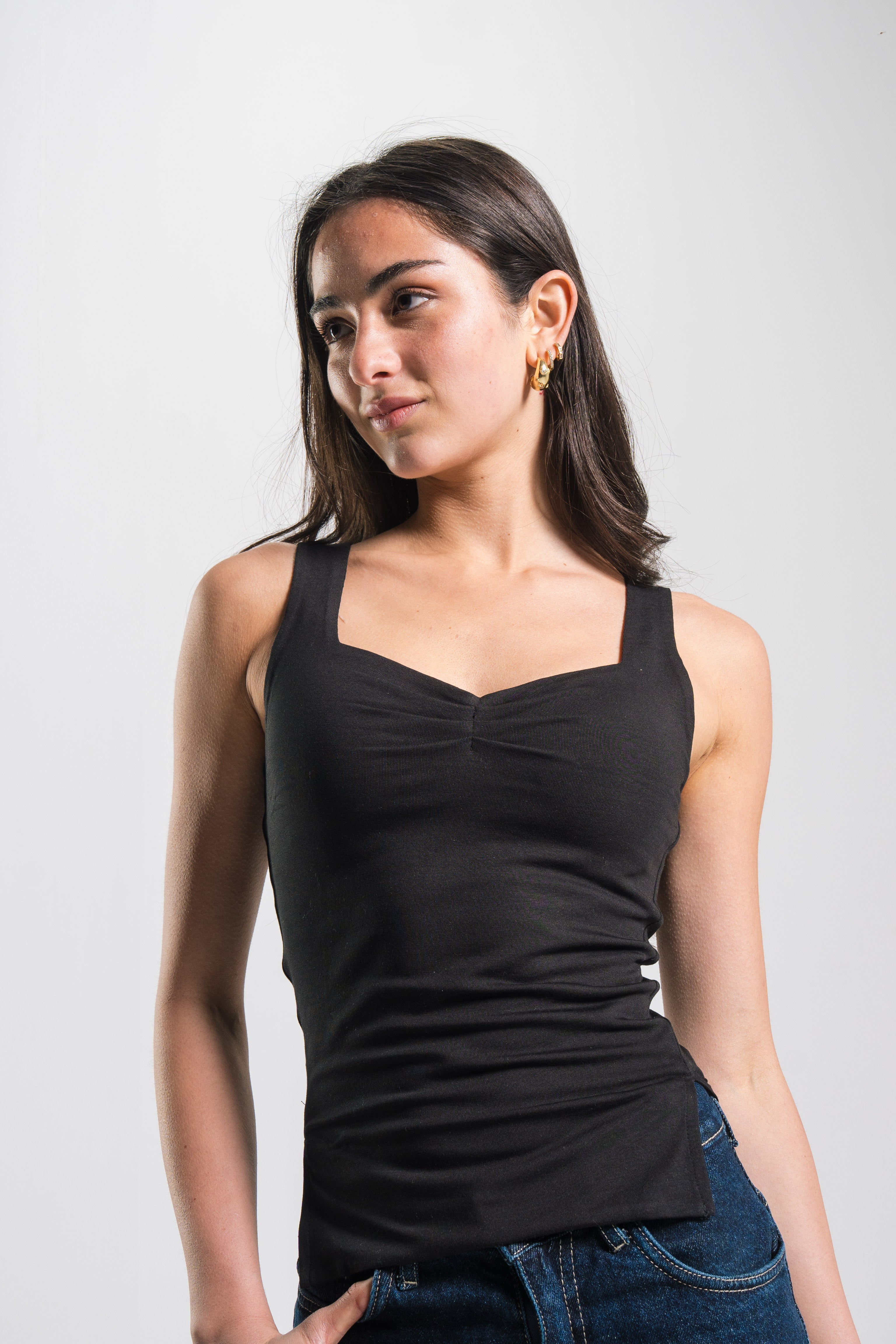 Heart Neckline Tank Top