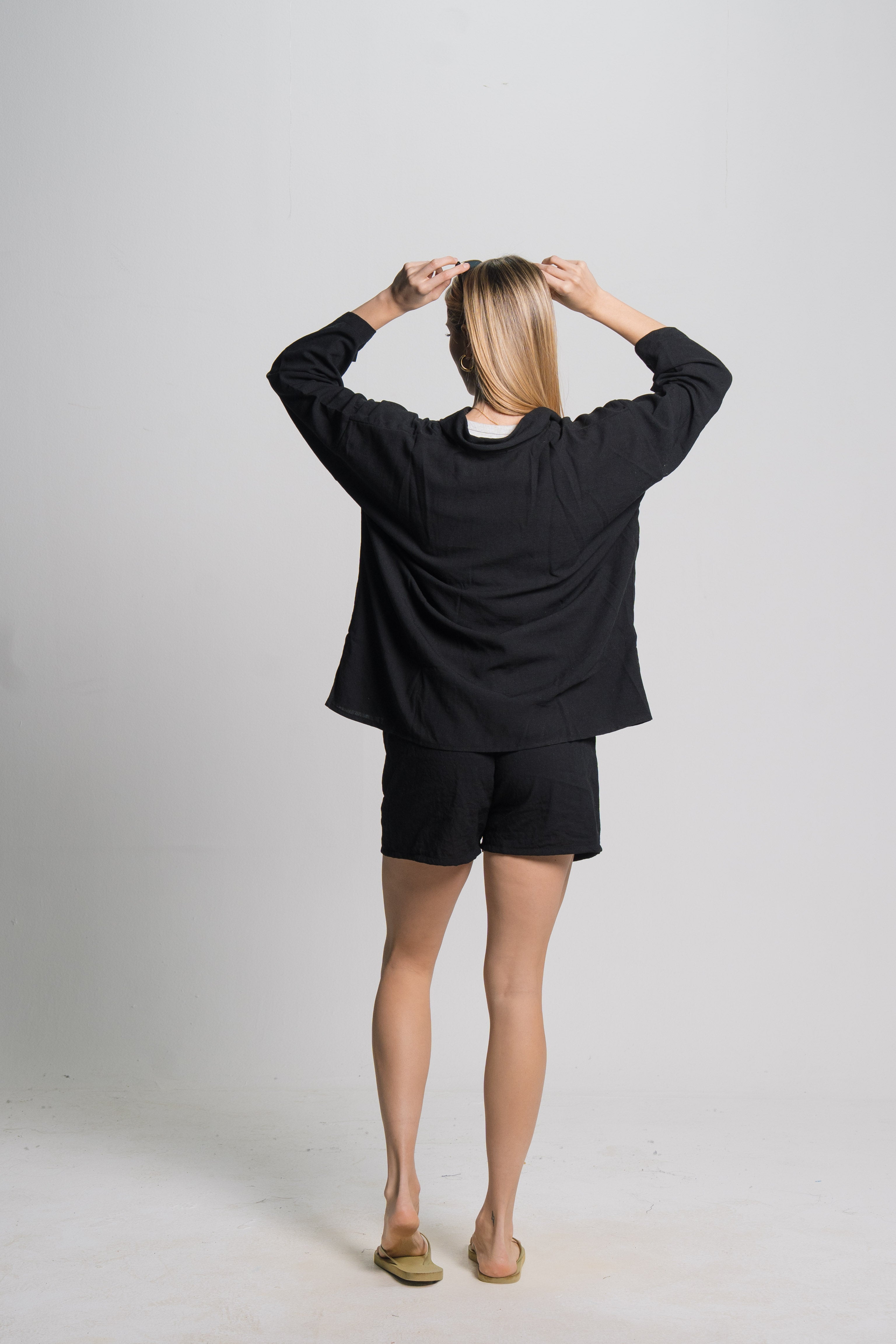 Linen Drawstring Shorts