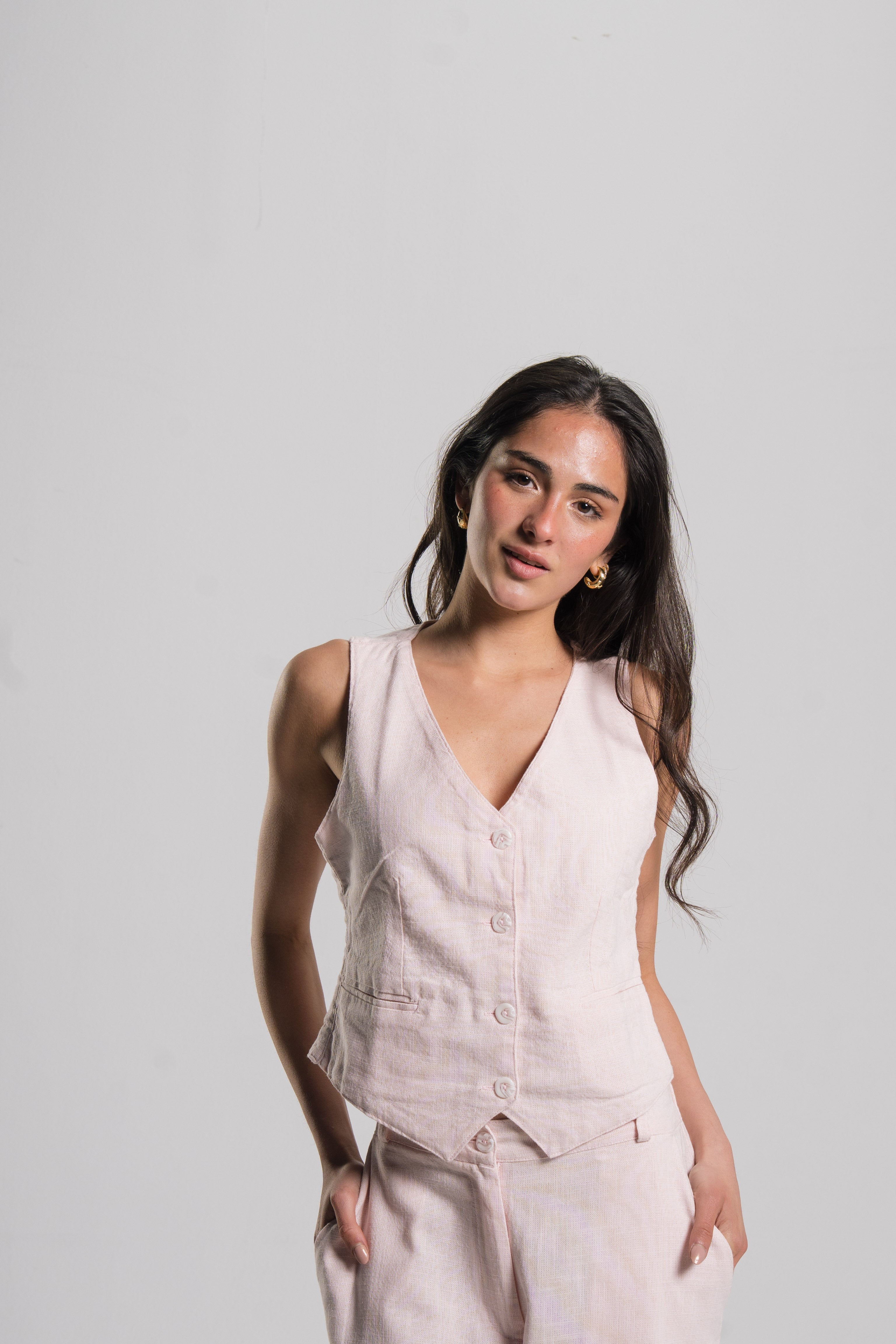 Linen Tailored Vest