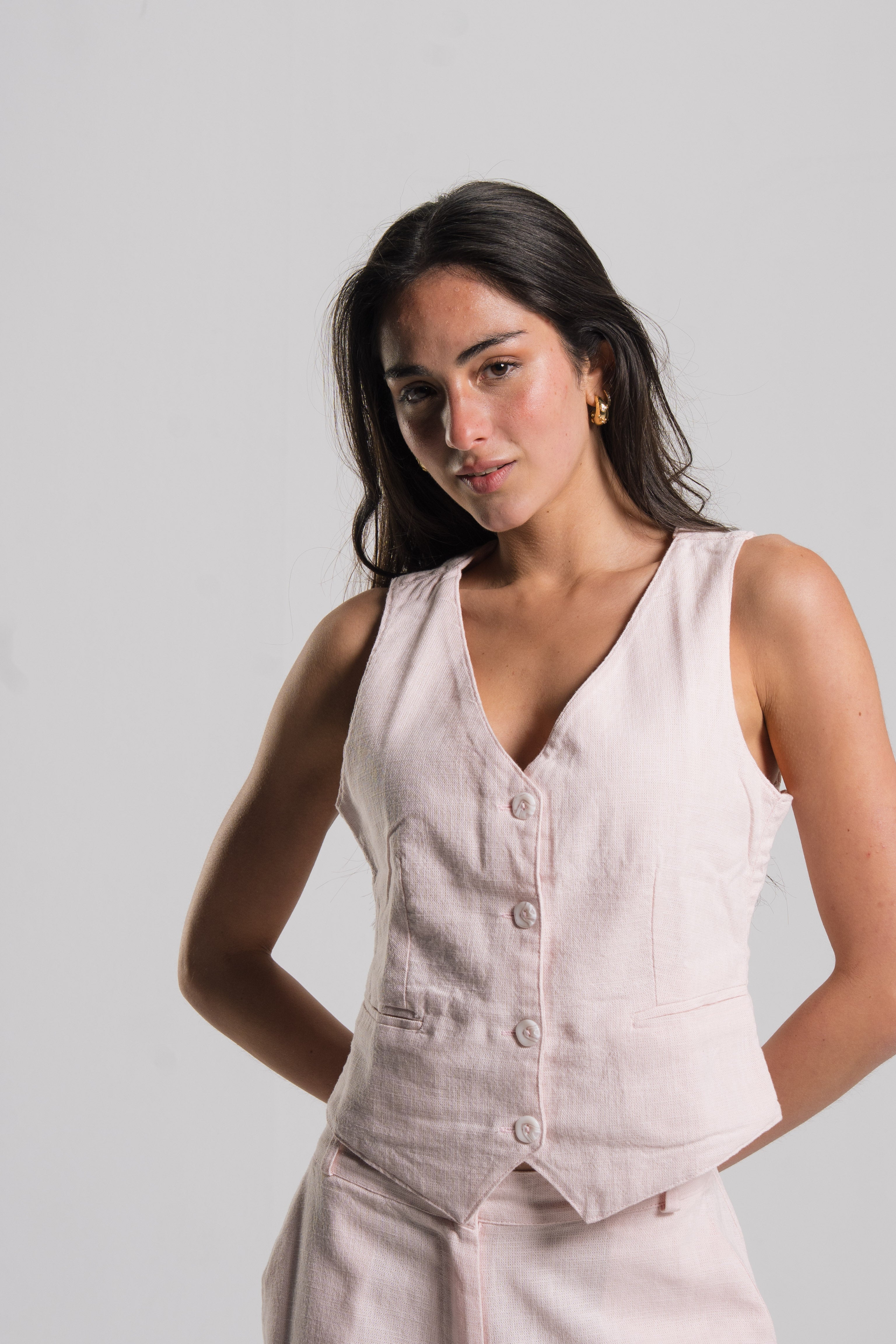 Linen Tailored Vest