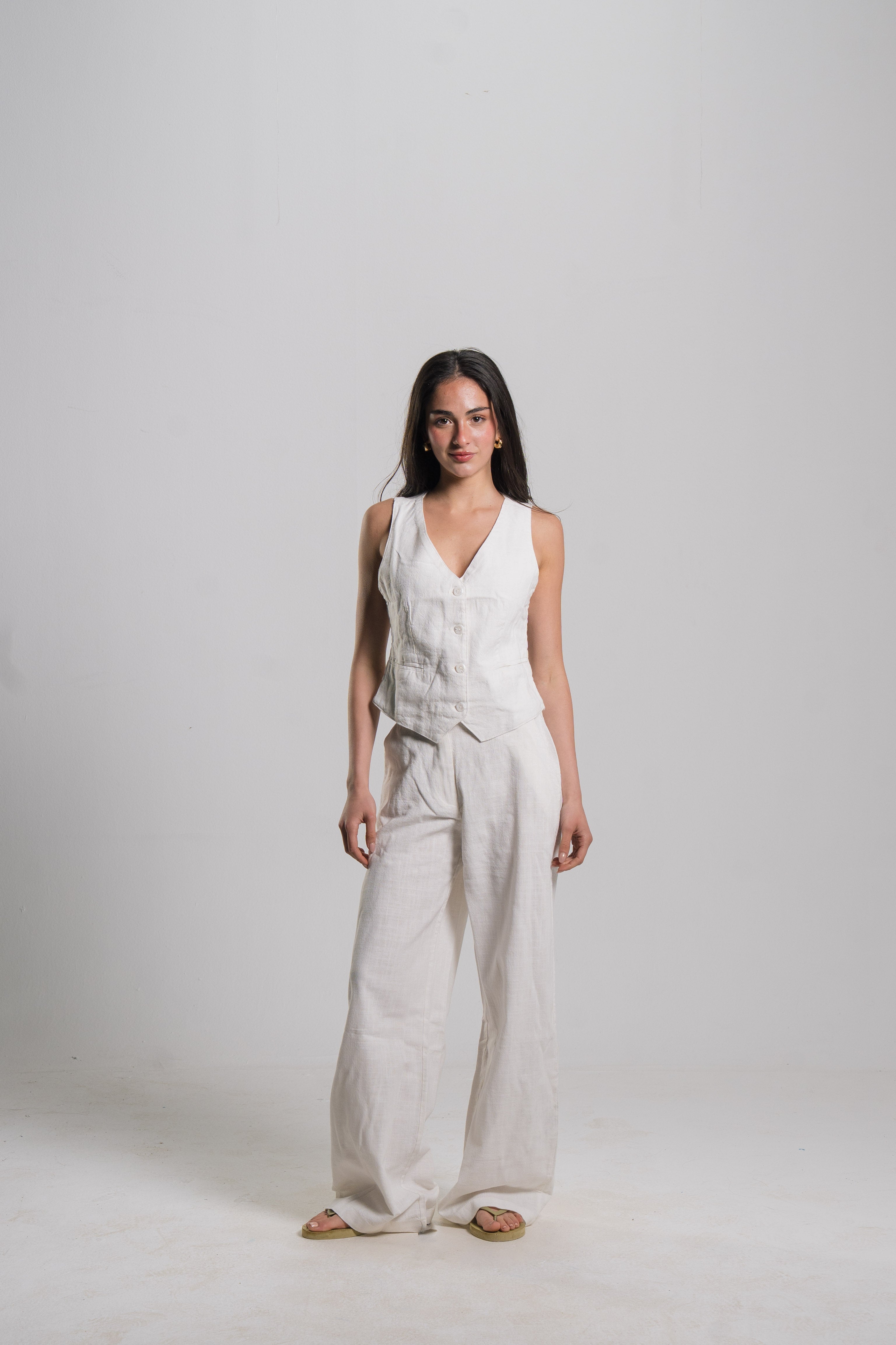 Linen Tailored Vest
