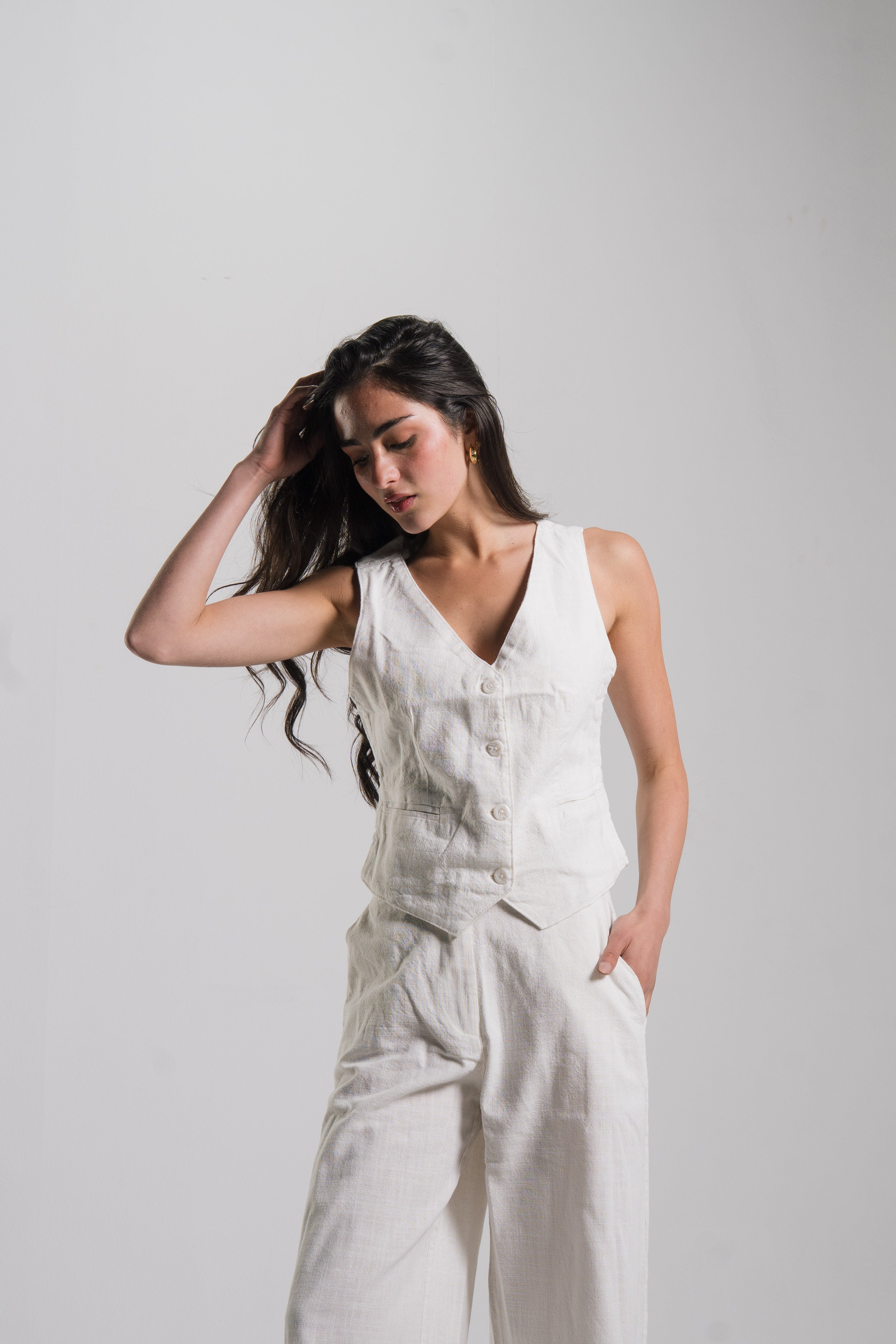 Linen Tailored Vest