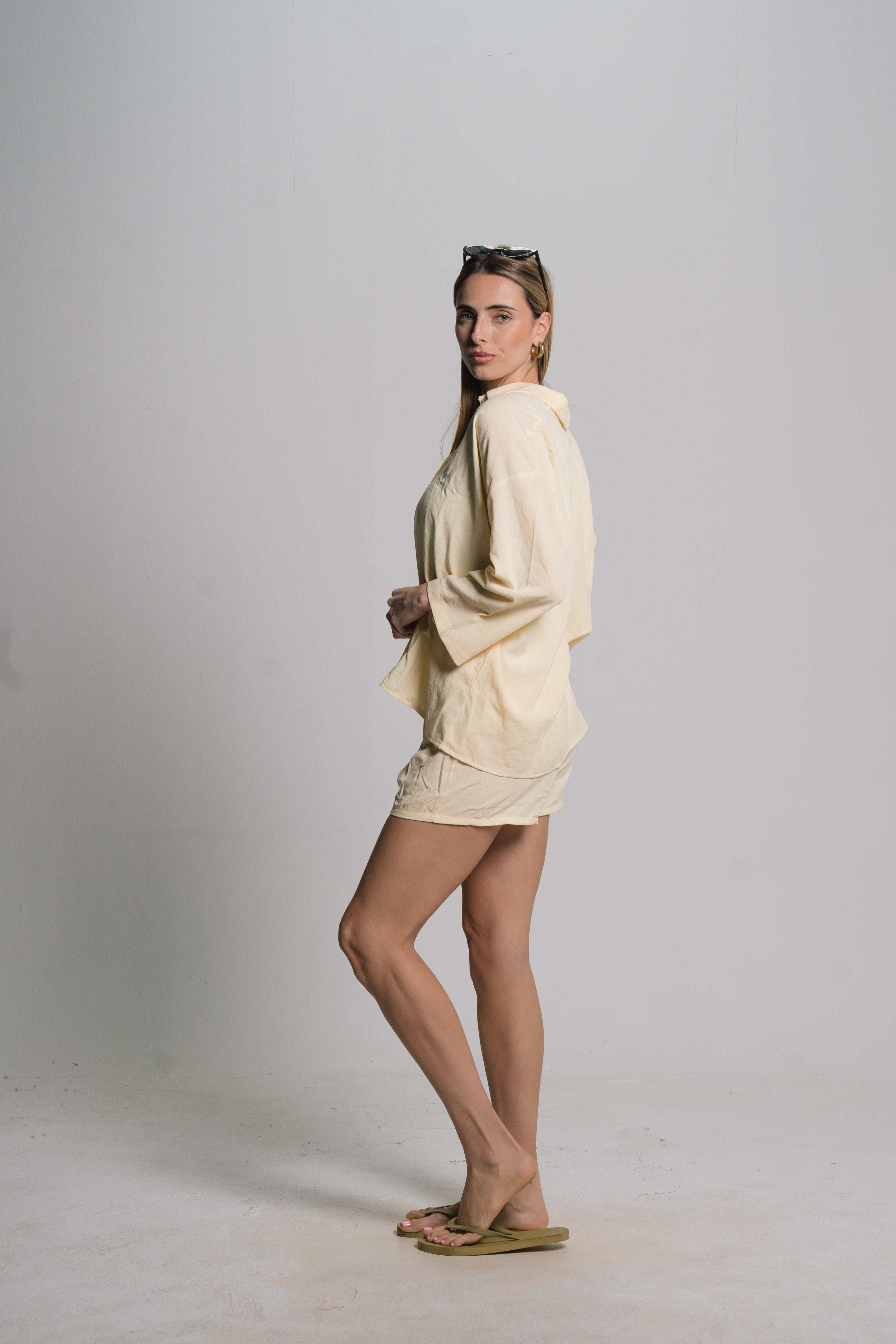Linen Drawstring Shorts