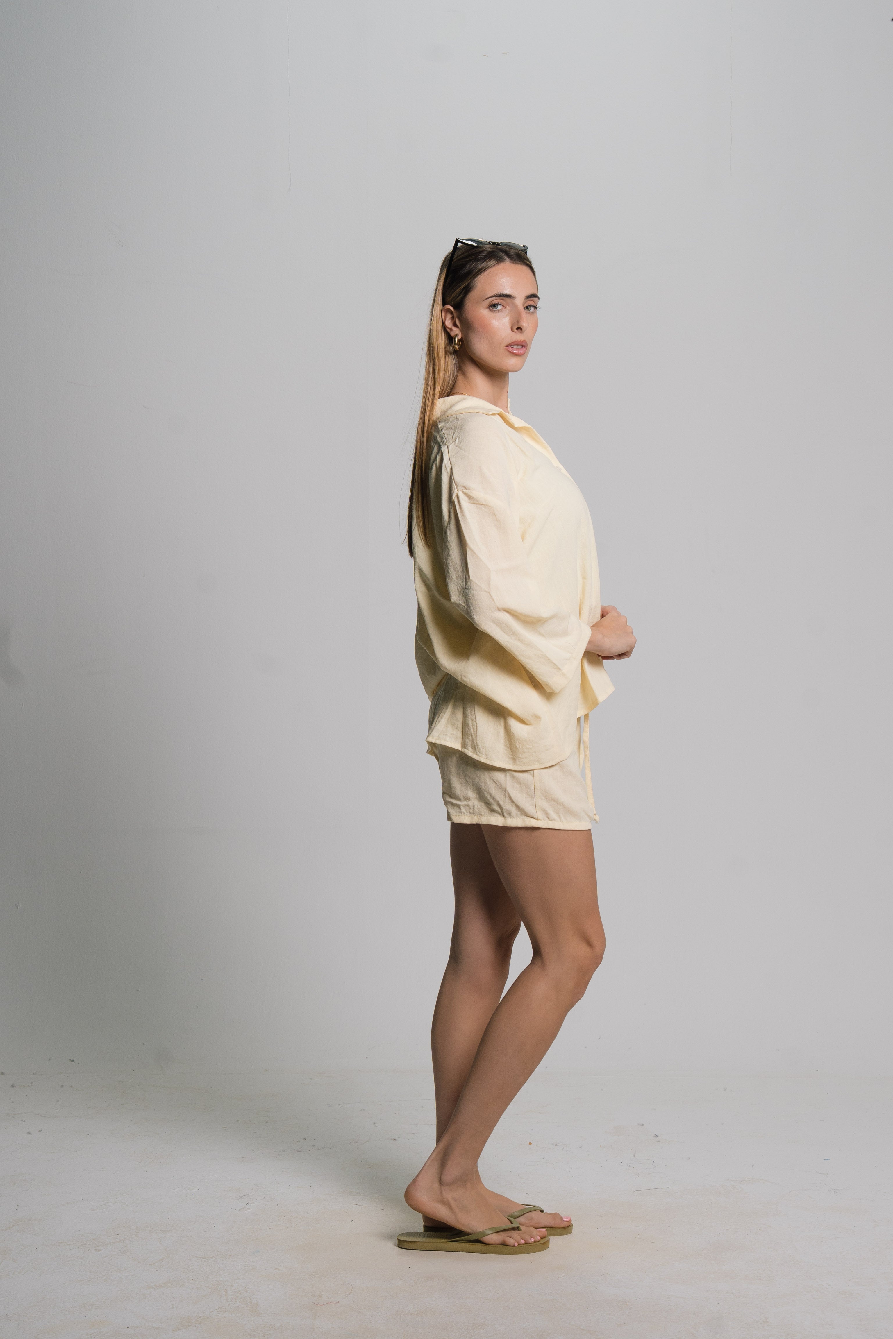 Linen Drawstring Shorts