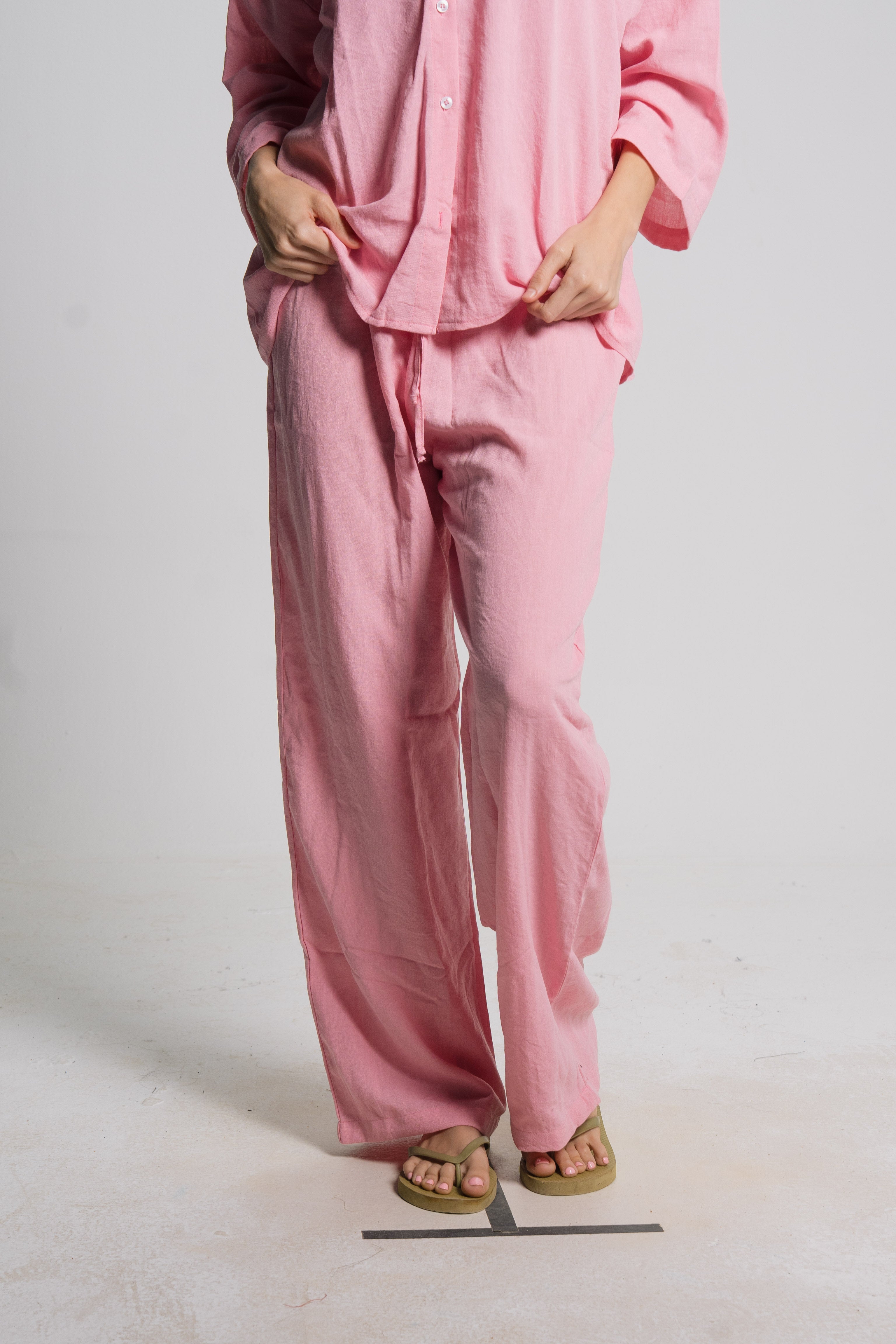 Linen Drawstring Pants