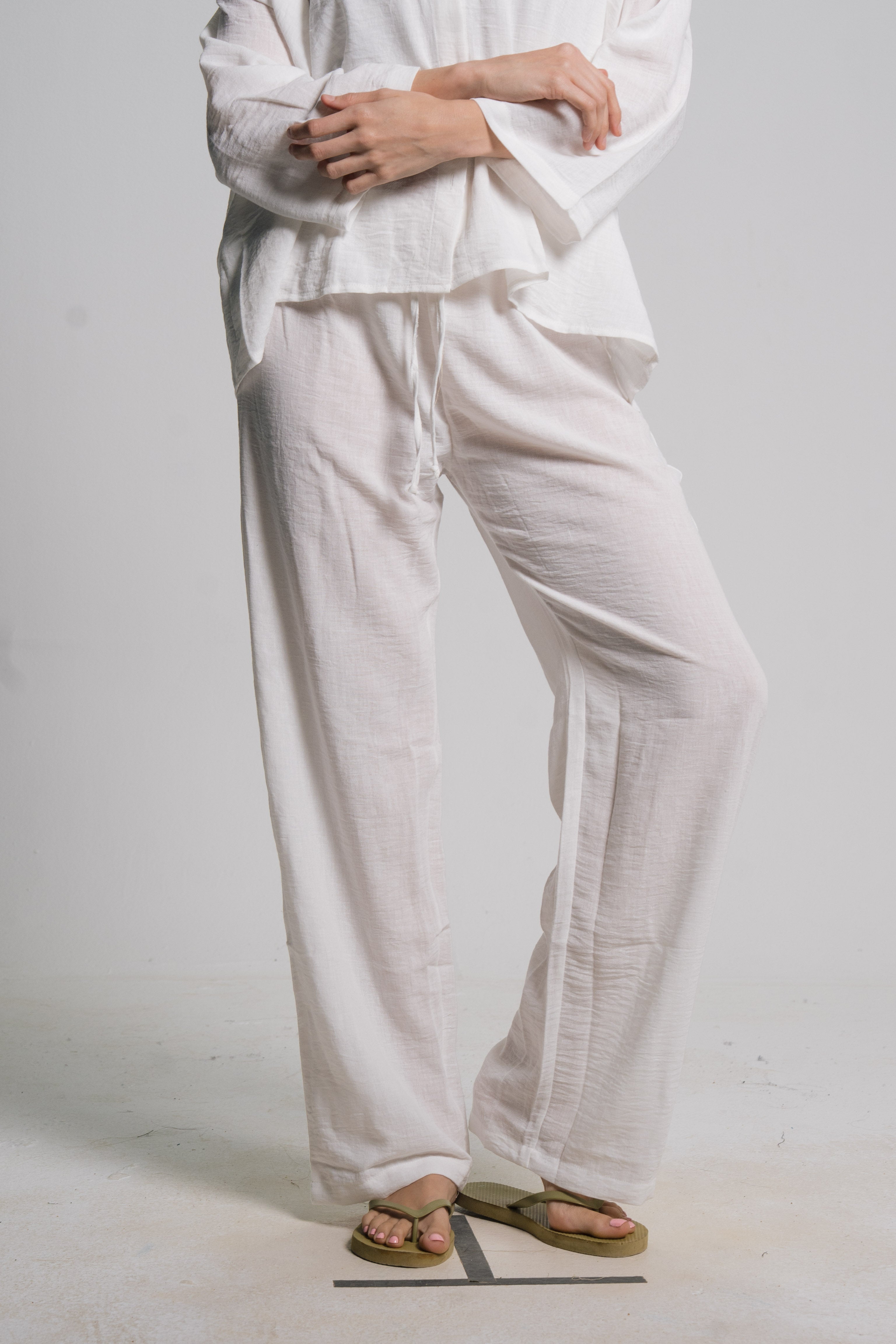 Linen Drawstring Pants