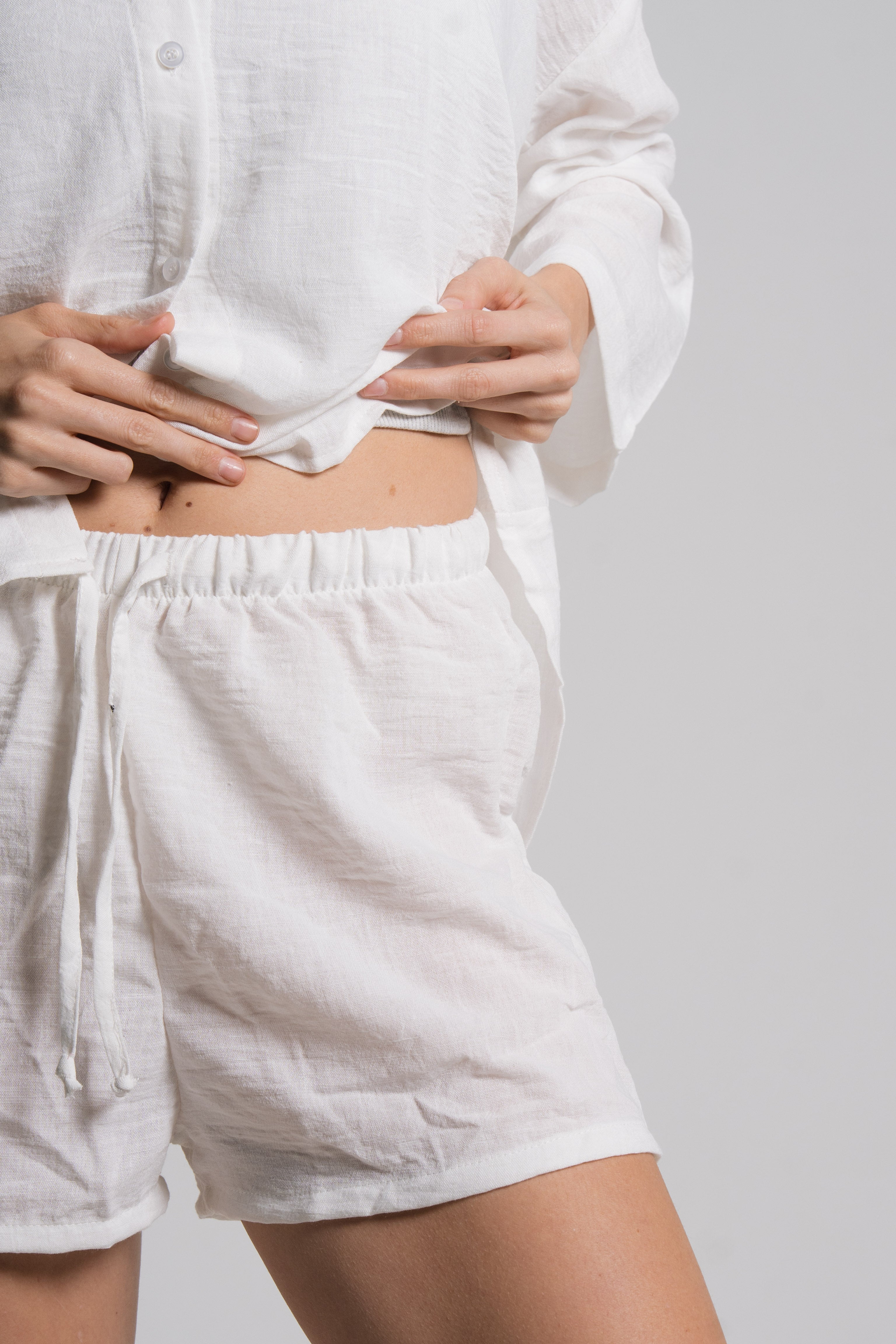 Linen Drawstring Shorts