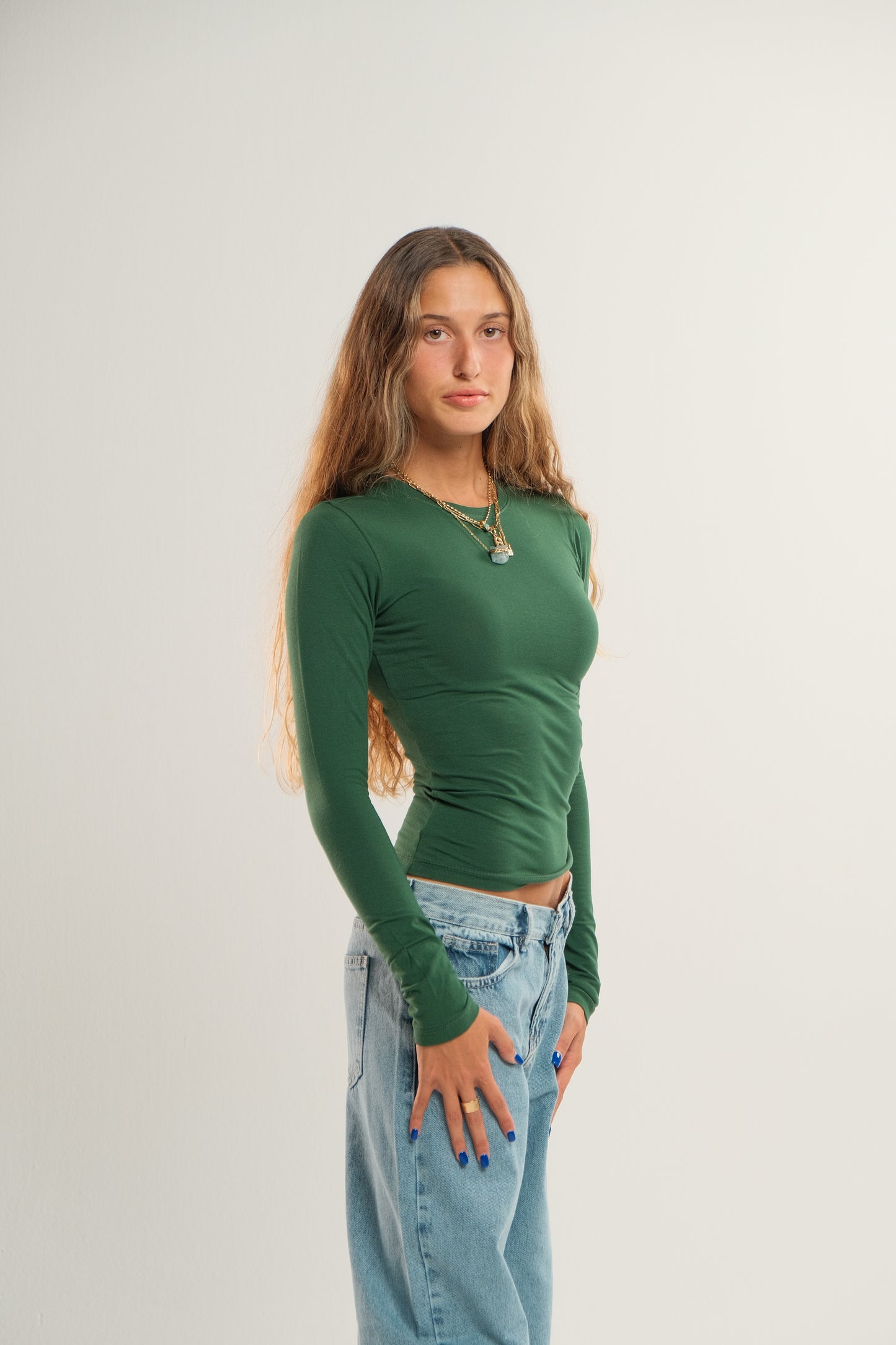 Emerald Long Sleeve Contour Top