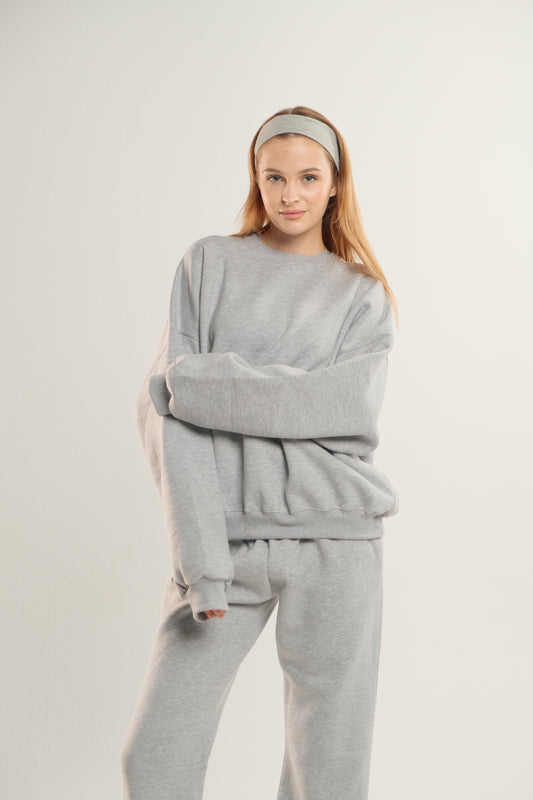 Light Grey Oversized Crewneck