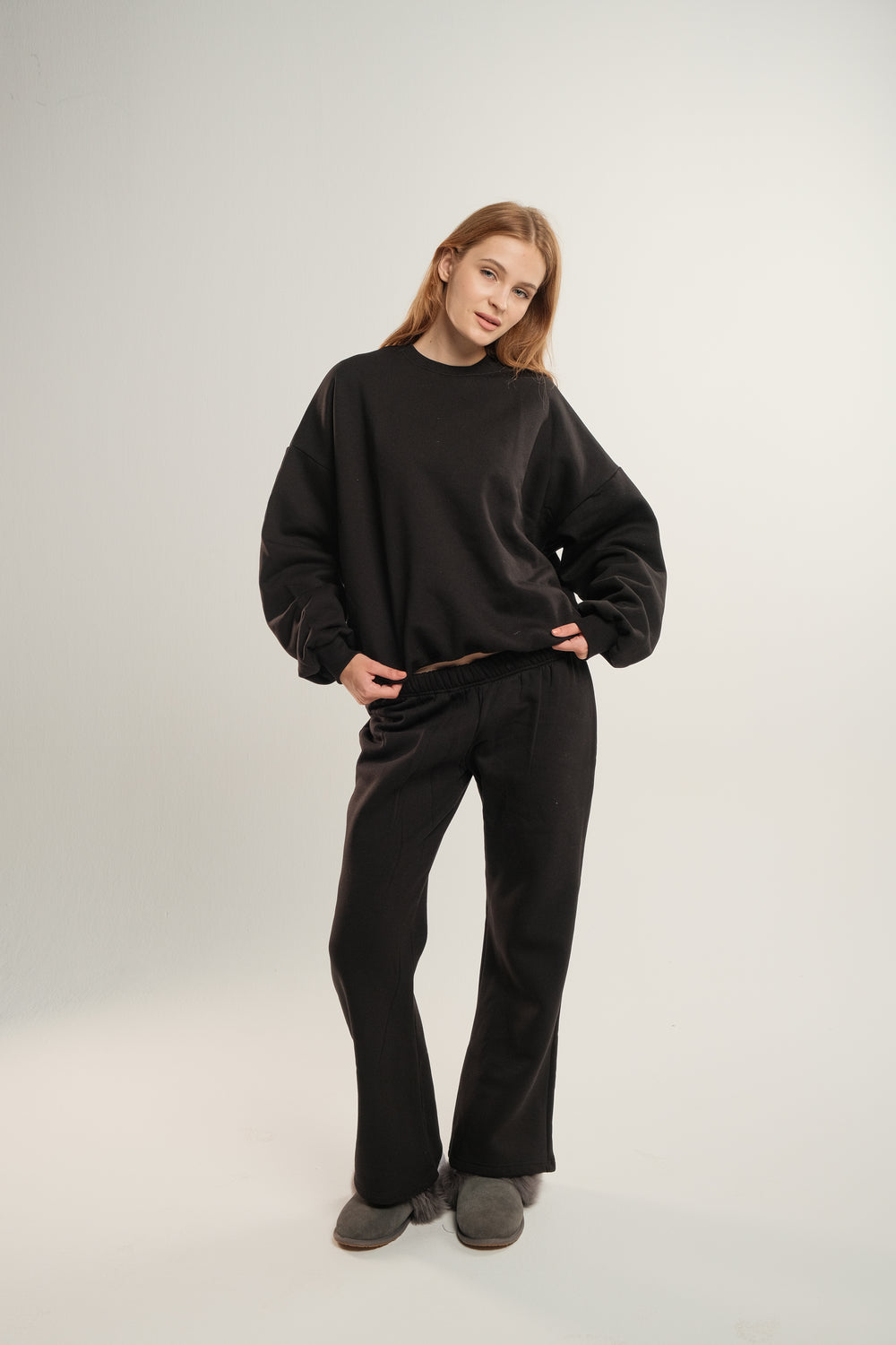 Black Low-Waist Sweatpants