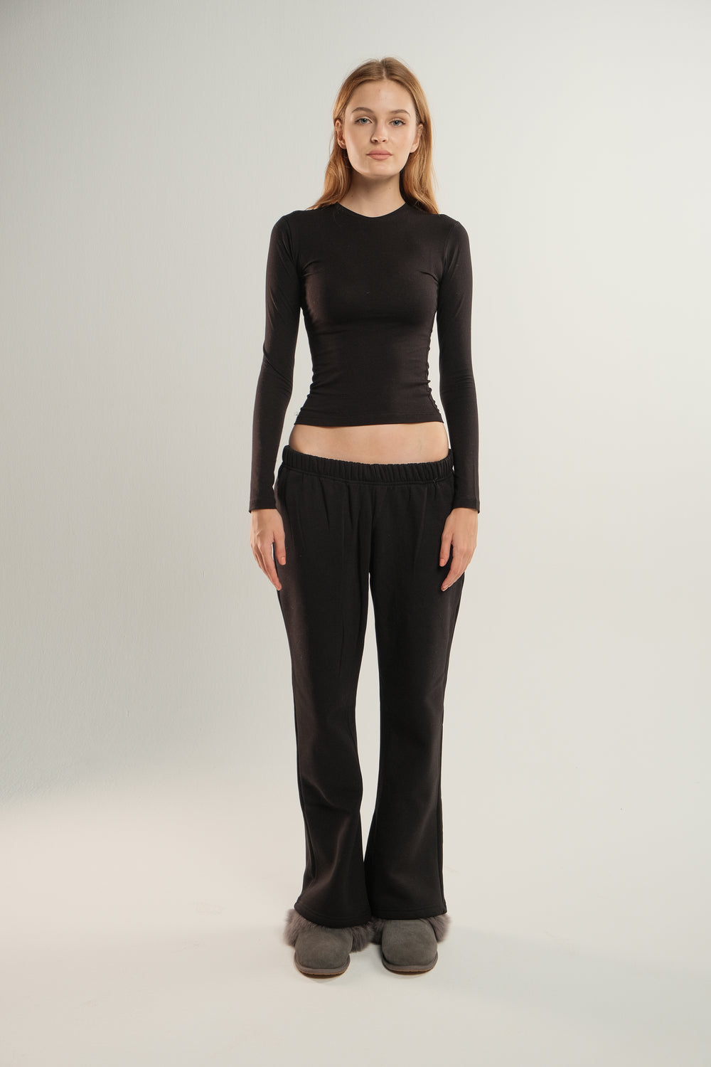 Black Low-Waist Sweatpants