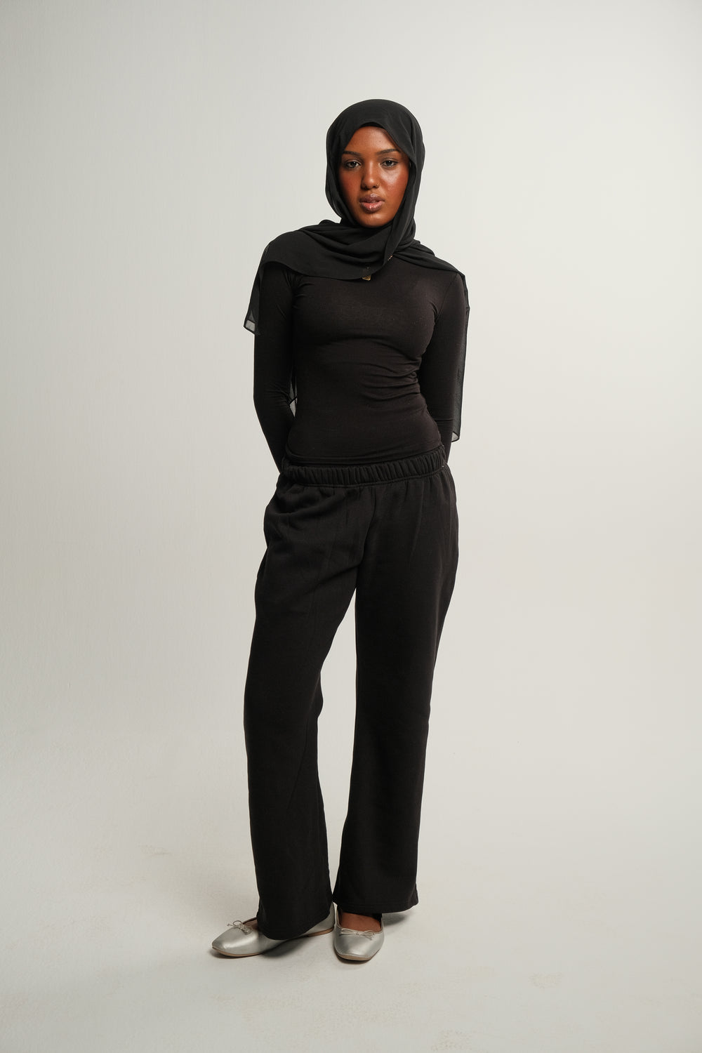 Black Low-Waist Sweatpants