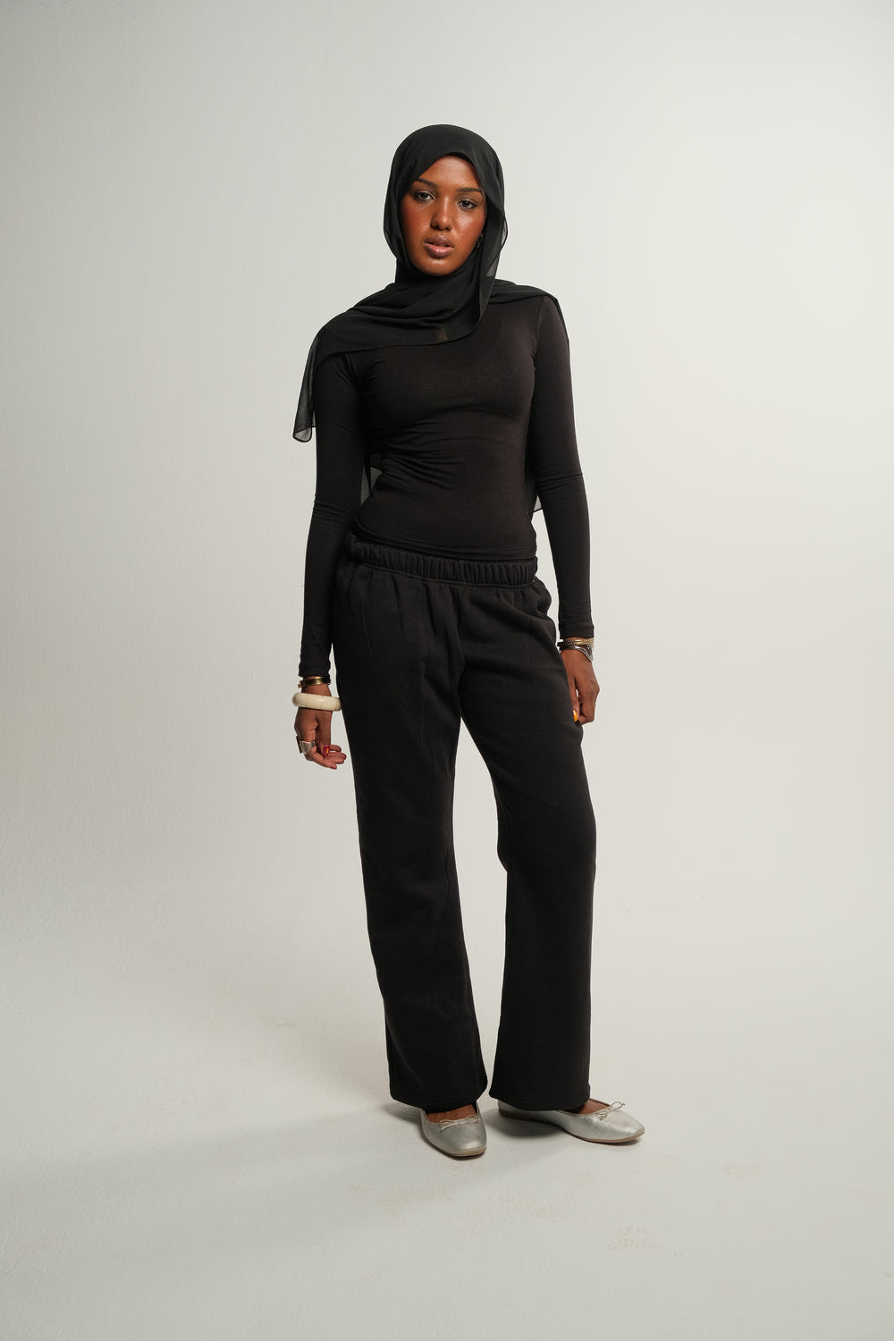 Black Low-Waist Sweatpants