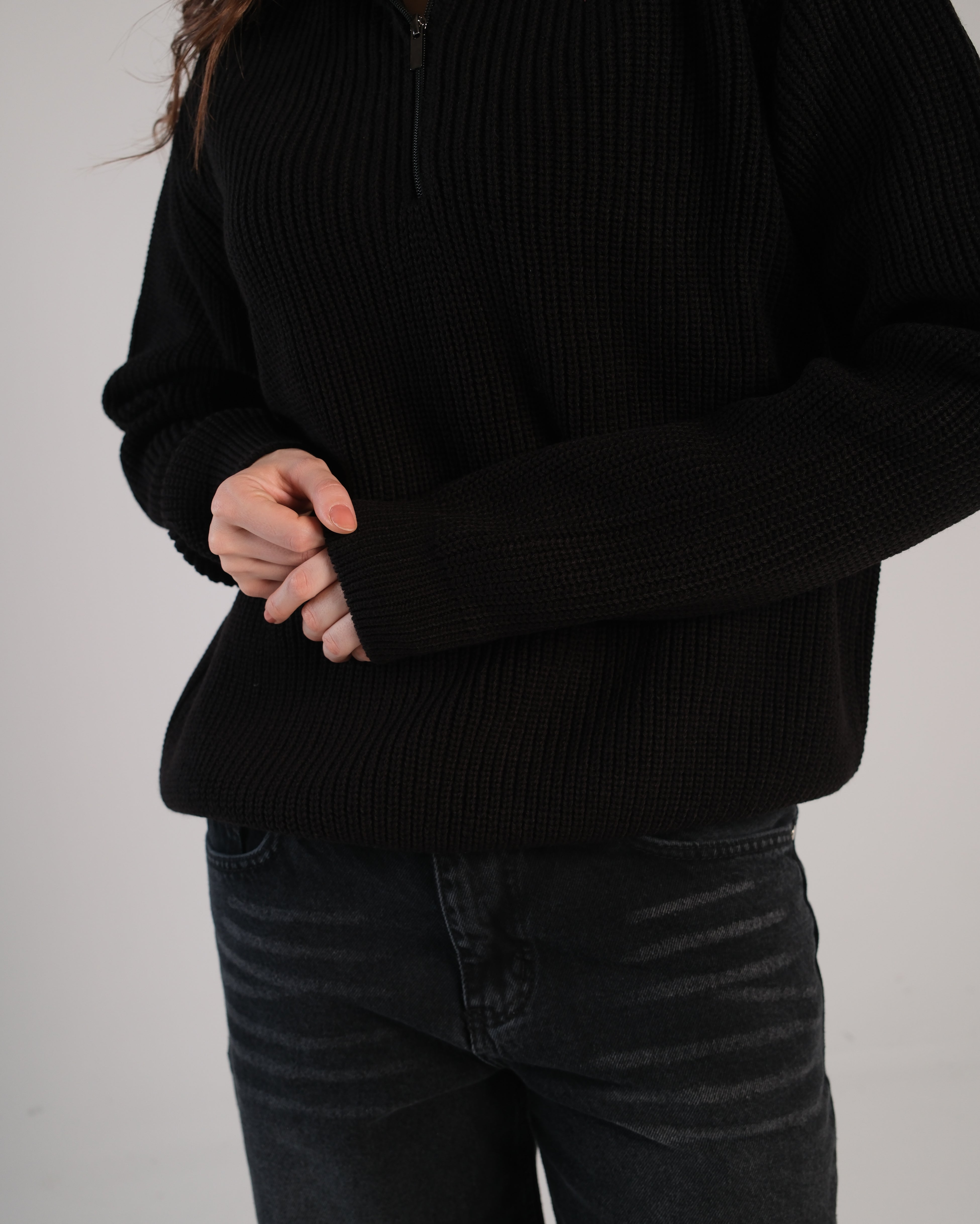 Quarter Zip Knit Sweater