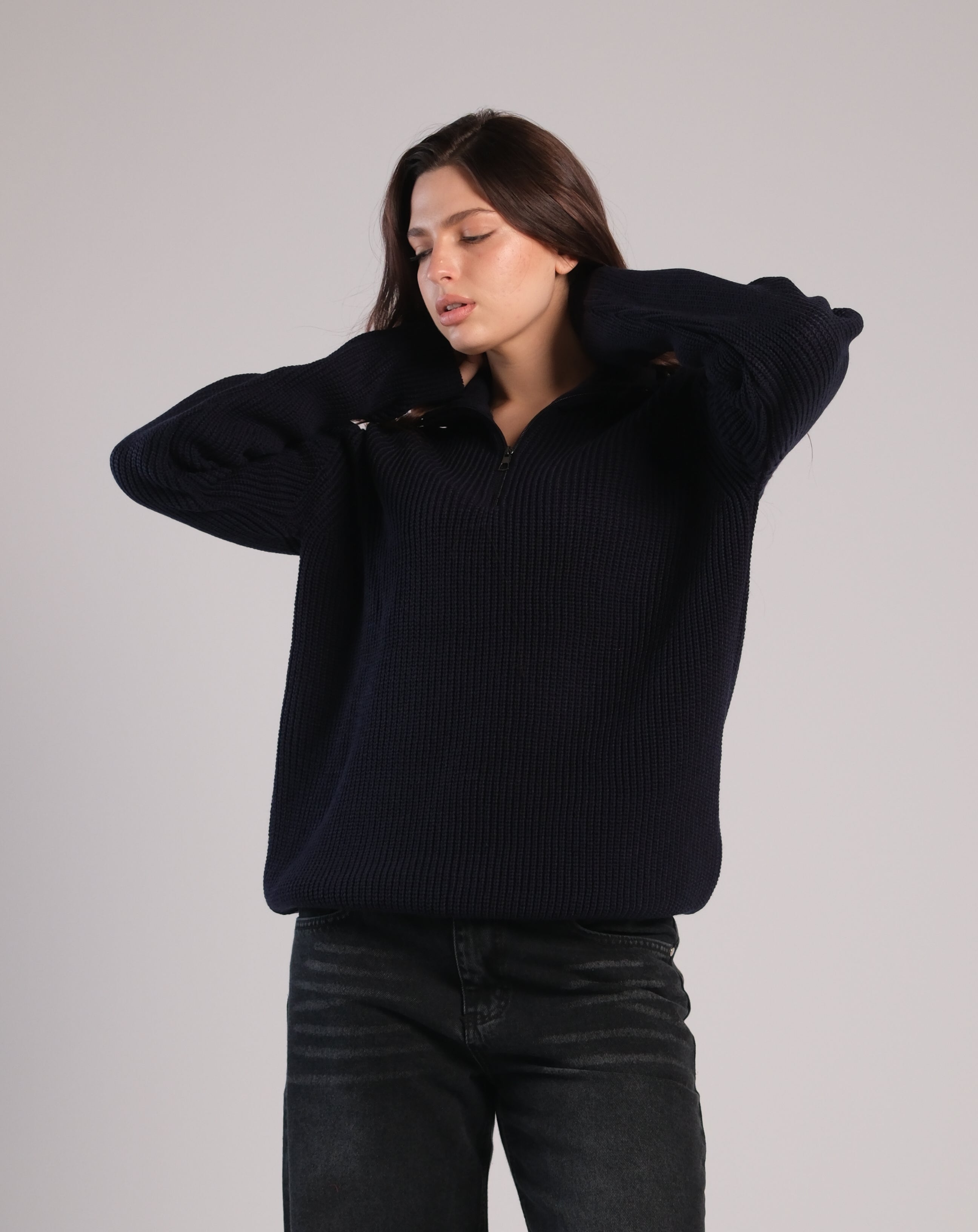 Quarter Zip Knit Sweater