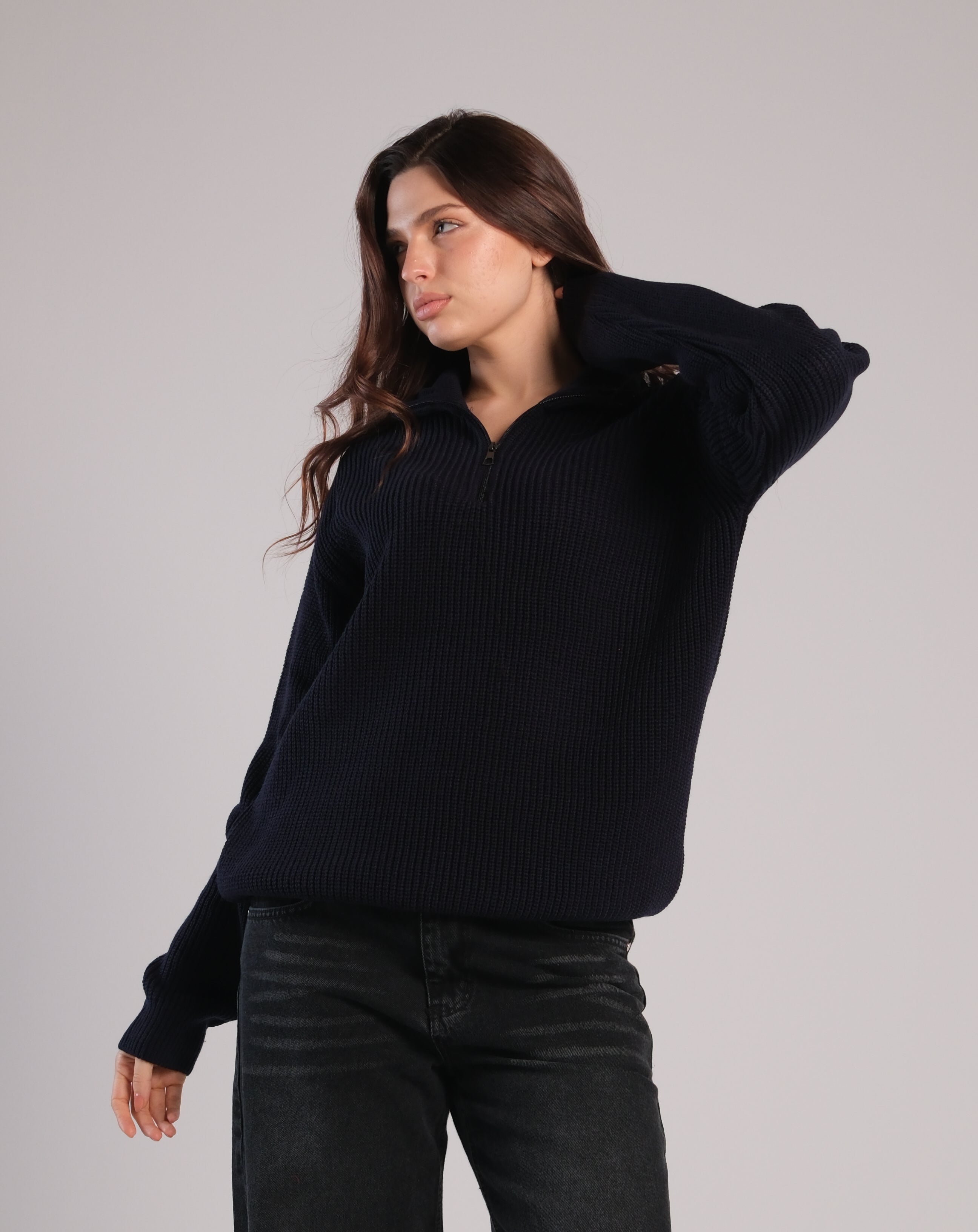 Quarter Zip Knit Sweater