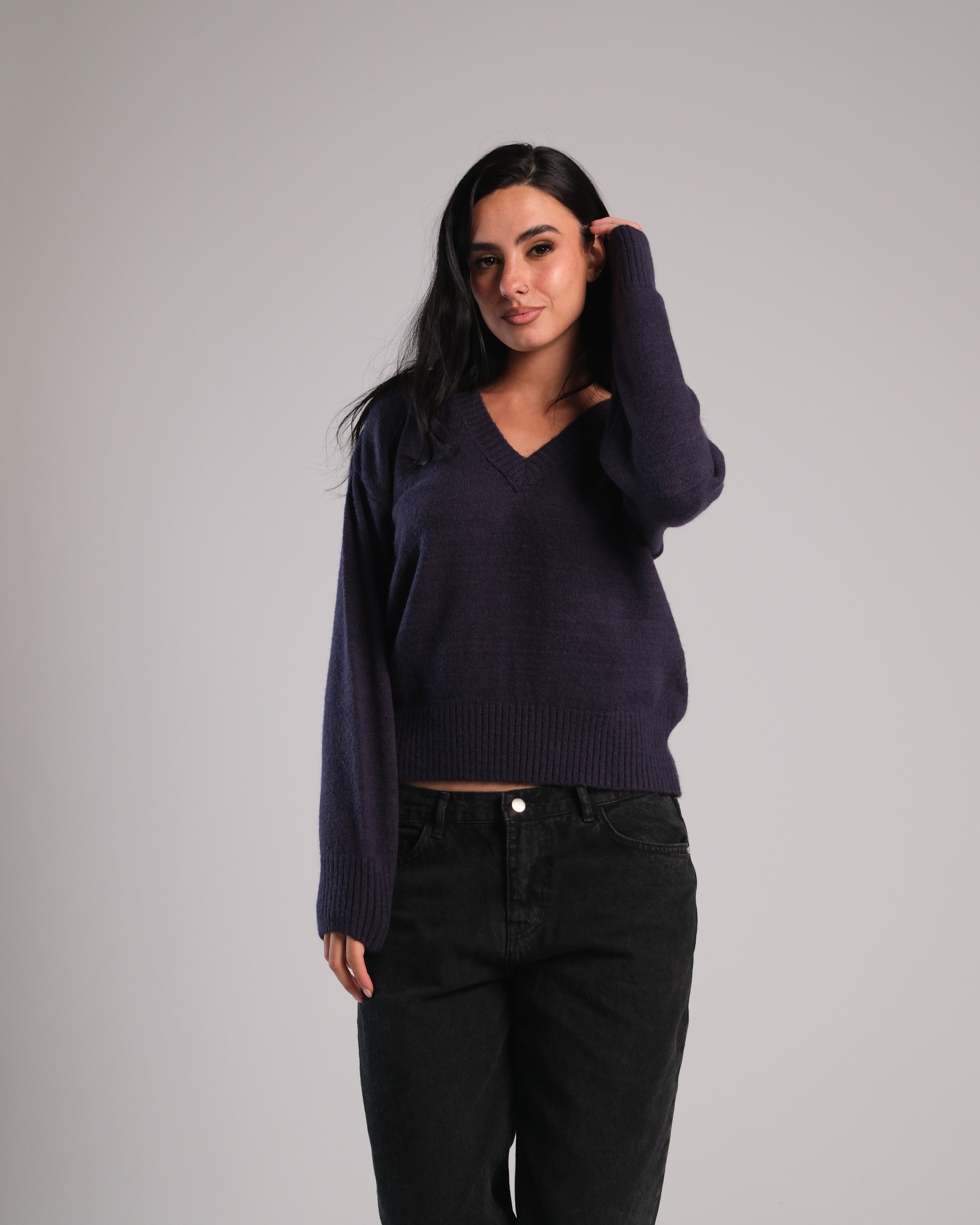 V Neck Knit Sweater