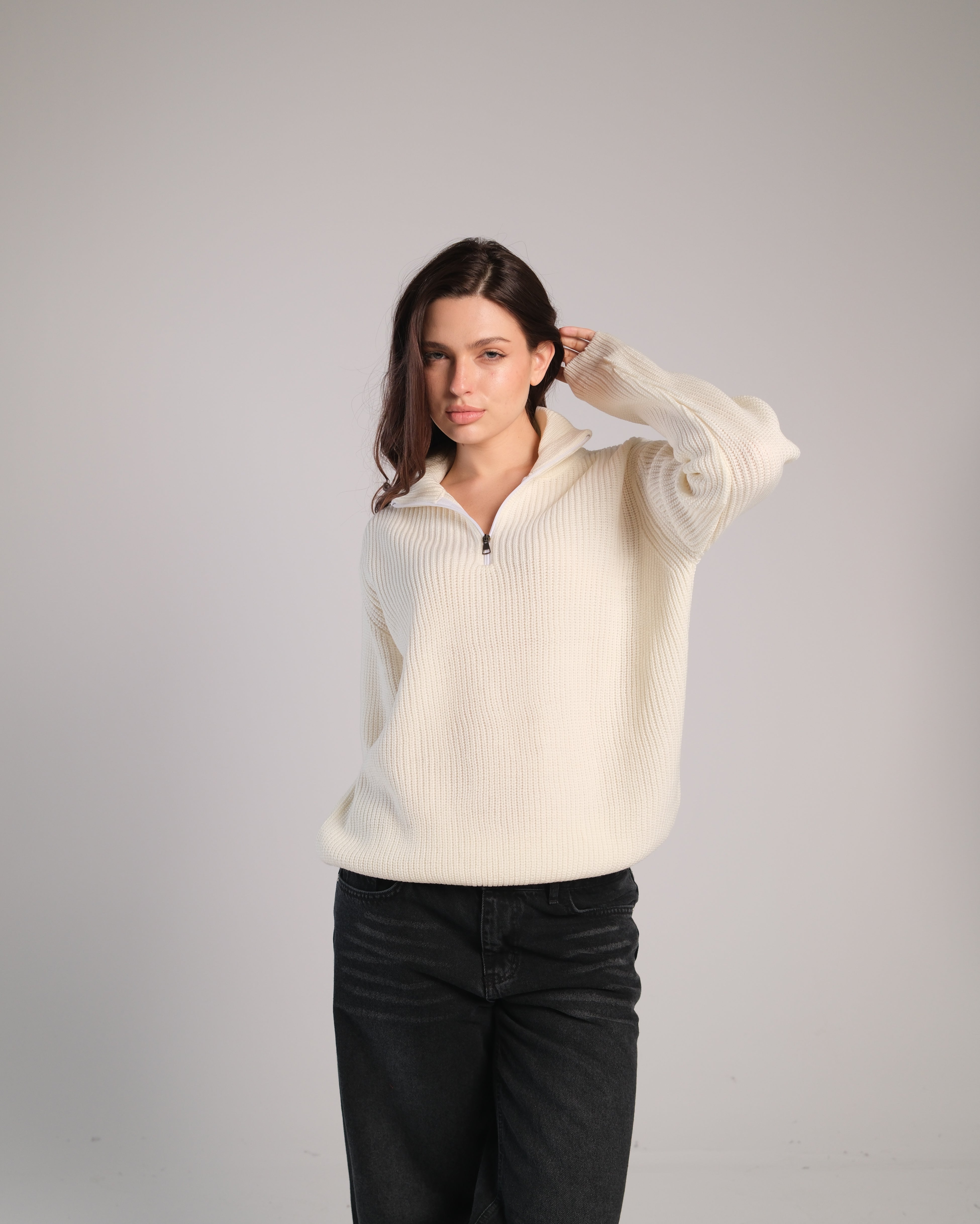 Quarter Zip Knit Sweater