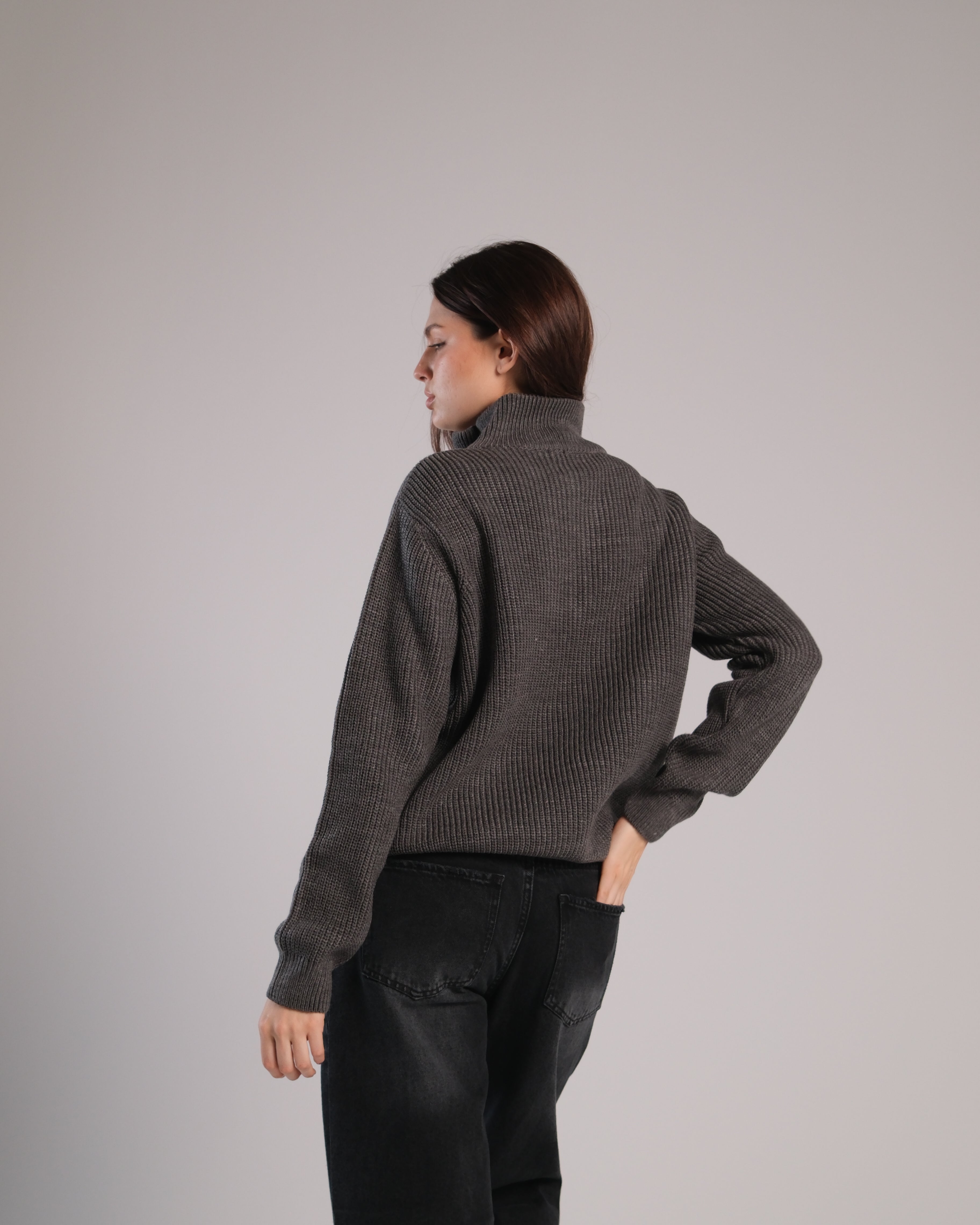 Quarter Zip Knit Sweater