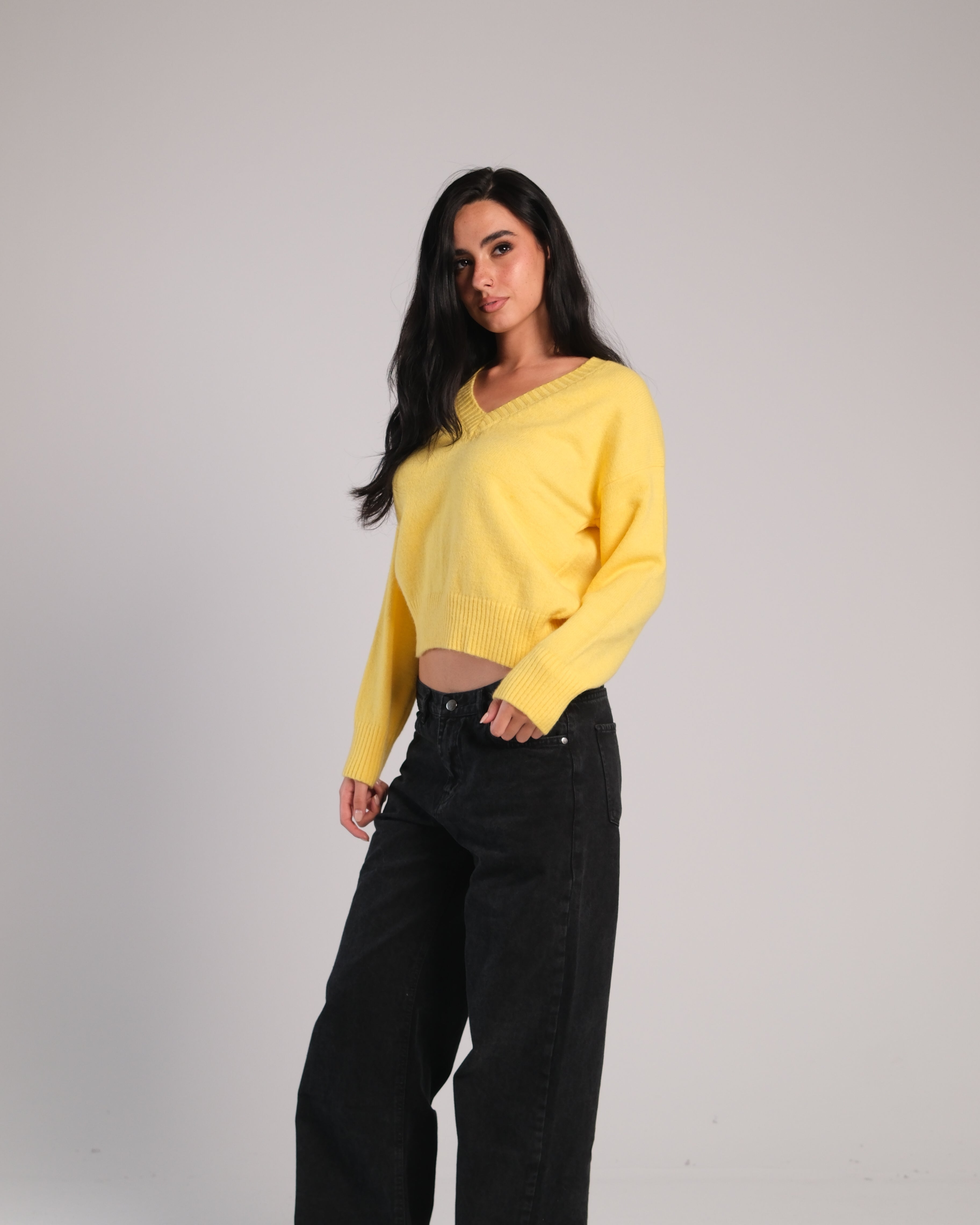 V Neck Knit Sweater