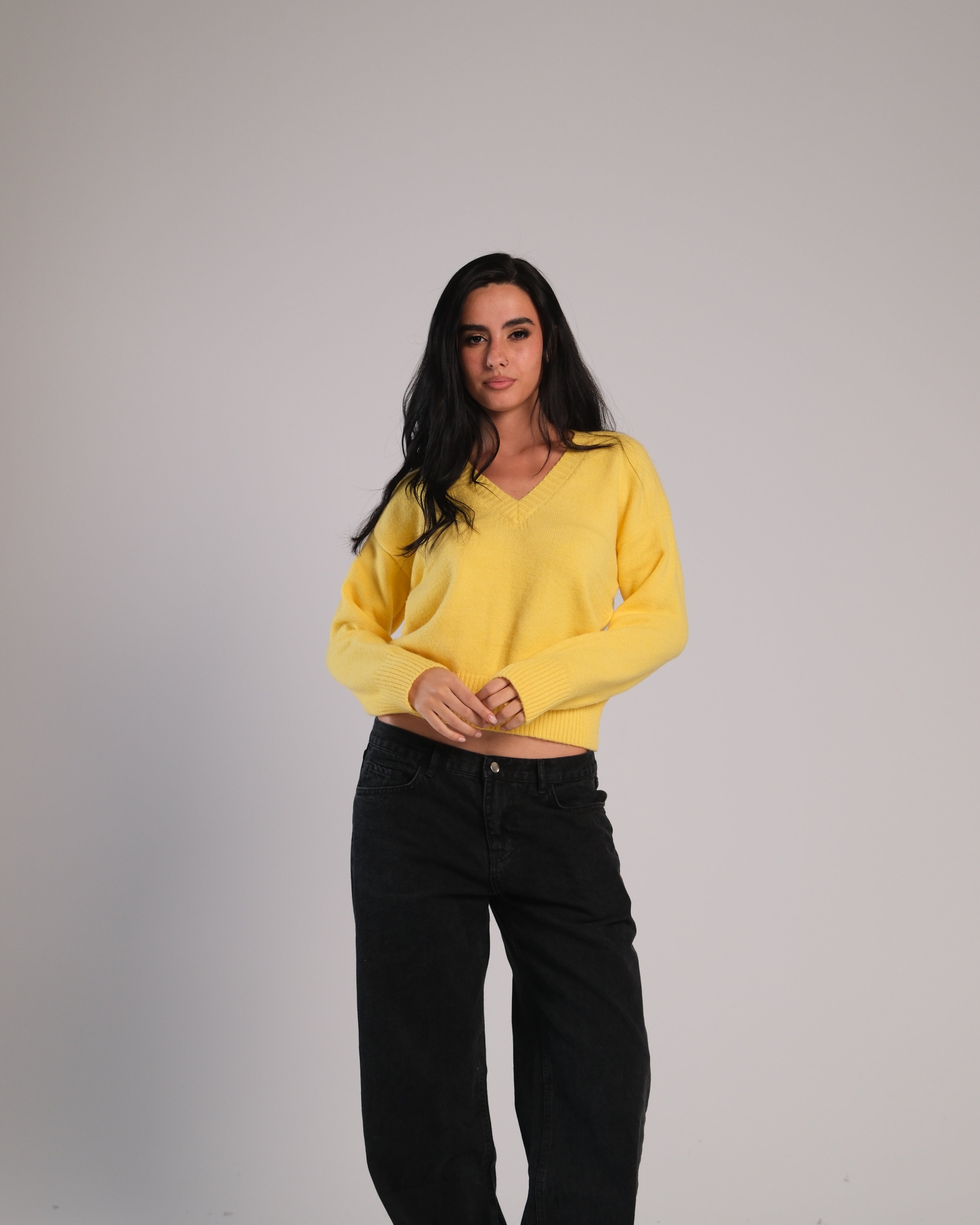 V Neck Knit Sweater