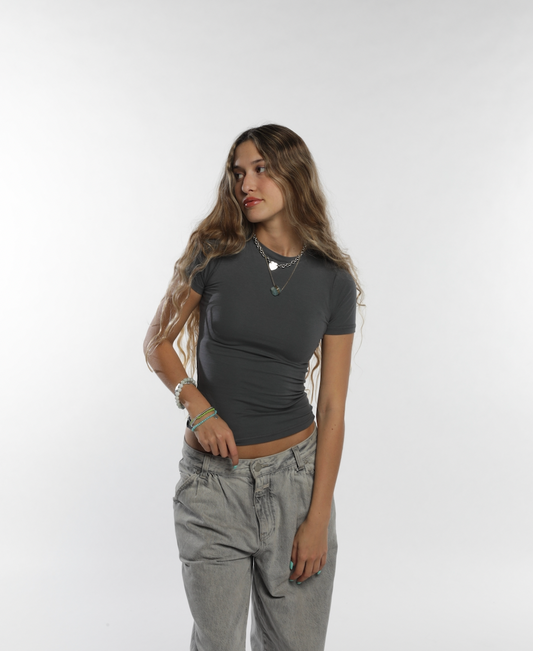 Charcoal Contour Top