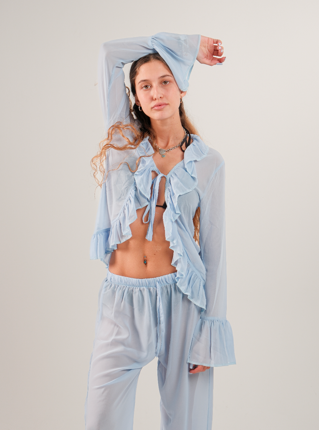 Ruffle Chiffon Top