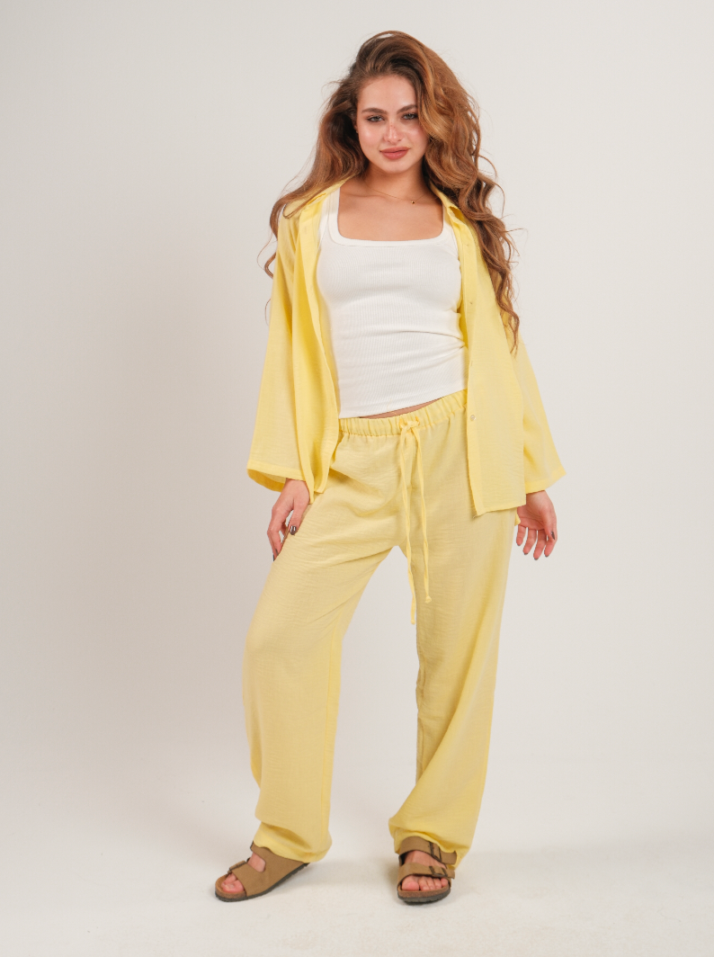 Linen Drawstring Pants
