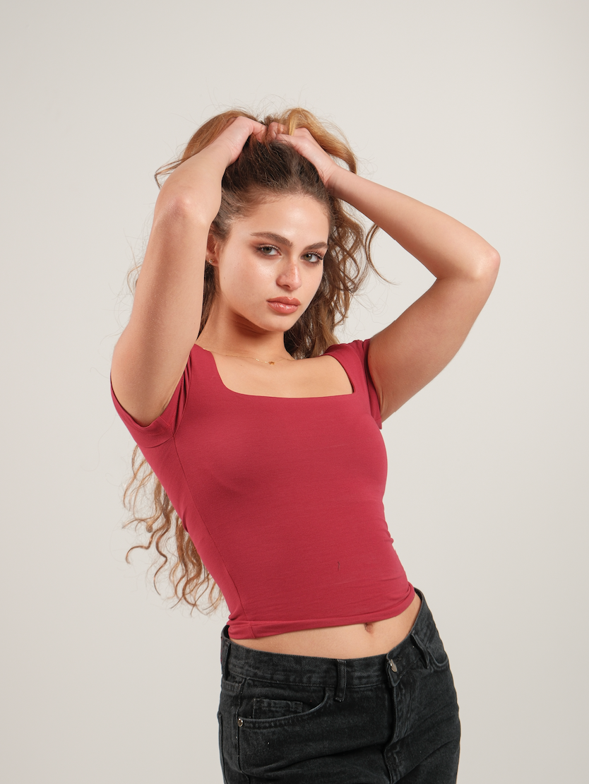 Square Neck Contour Top
