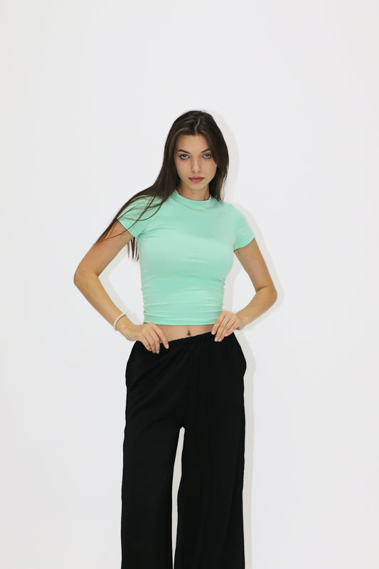 Mint Green Contour Top